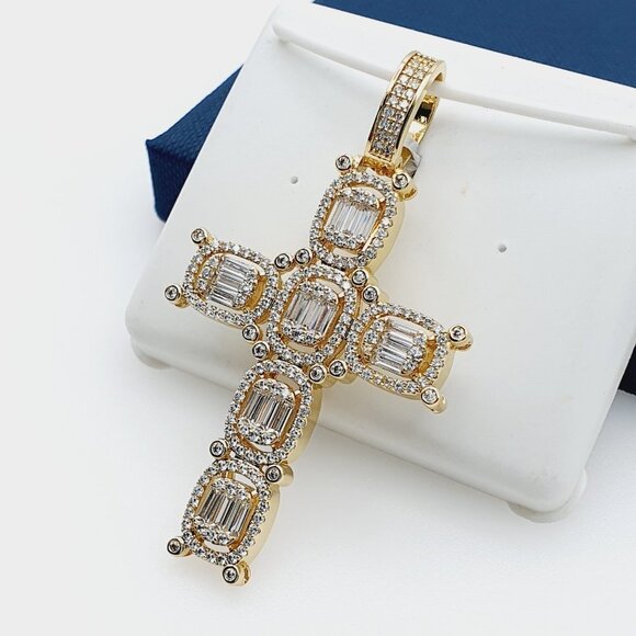 14K Gold Plated Cubic Zircon Pendant, EVBRS383 - Picture 5 of 9